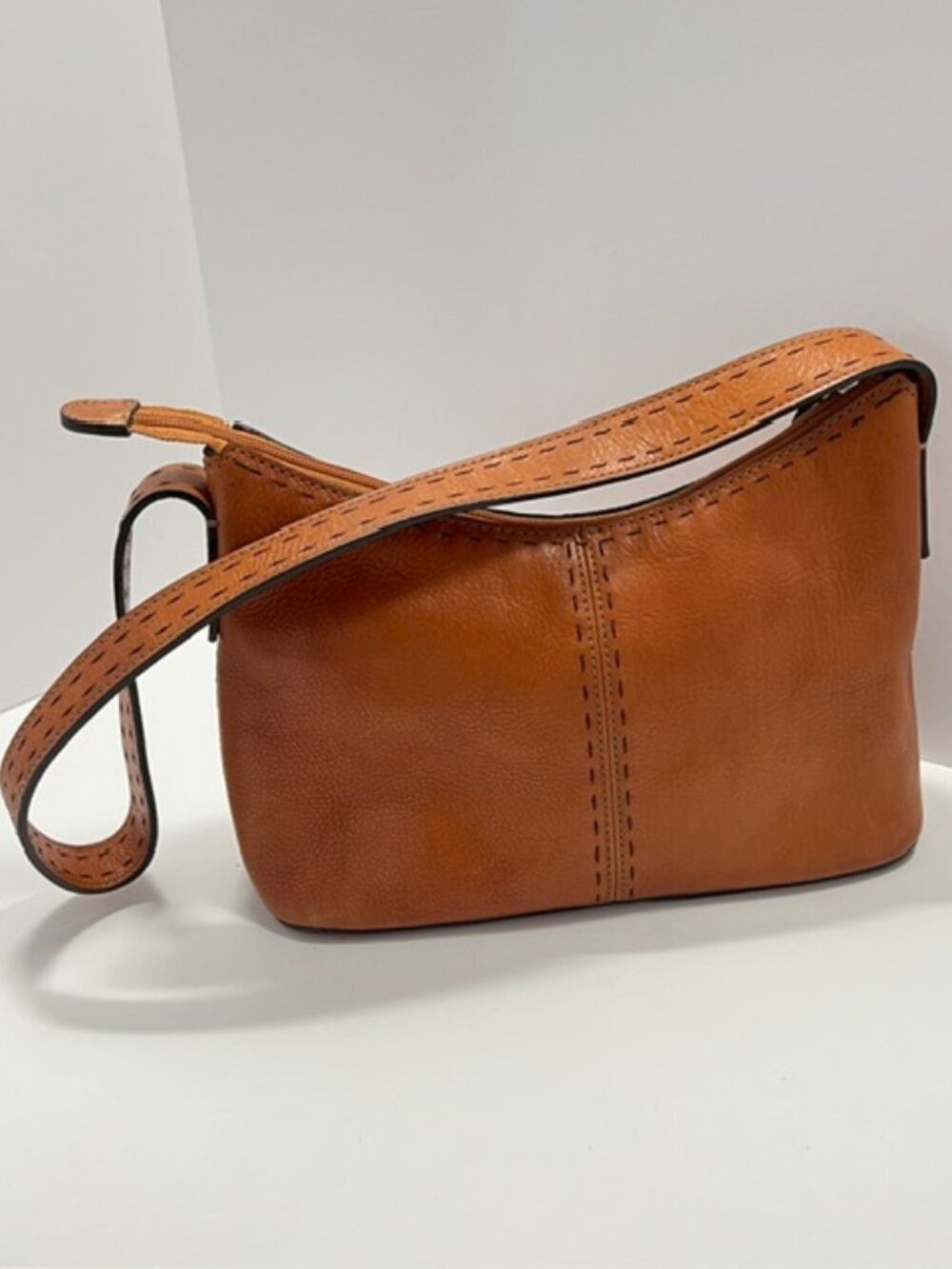 Fossil Small Saddle Crossbody Bag in Cognac Brown